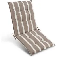 Beautissu Premium Housse pour chaise basse Sun-NL, 100 x 50 cm, rayures beiges et blanches