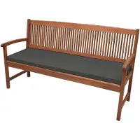 Beautissu Coussins de banc Base BK, 180x48x5cm, gris graphite