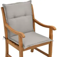 Beautissu Chaise de jardin à dossier bas Loft NL, 100 x 50 x 6 cm, gris clair