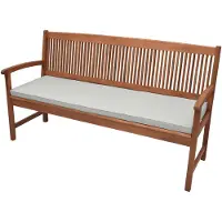Beautissu Coussin de banc Base BK, 120 x 48 x 5 cm, gris clair