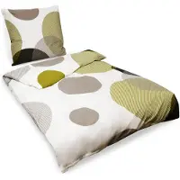 Beautissu 2 pièces literie Housse de couette 155x220 & taie d'oreiller 80x80 cm