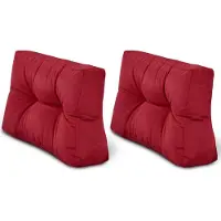 Beautissu ECO Style, 60x40x10 cm, couleur rouille, lot de 2, coussins de jardin, coussins de soutien lombaire