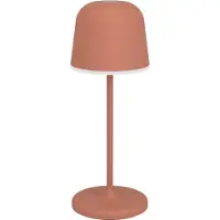 Eglo Lampe de table LED rechargeable pour l'extérieur Mannera-S, lampe de table d'extérieur sans fil à intensité variable tactile, lampe d'extérieur avec piquet, aluminium, acier rouge, IP54