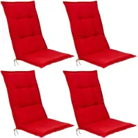 Beautissu Coussin de base Base HL, 120x50x6 cm, couleur rouille, lot de 4, pour chaise de jardin, usage extérieur