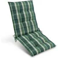 Beautissu Premium Housse pour chaise basse Sun-NL, 100 x 50 cm, vert à carreaux