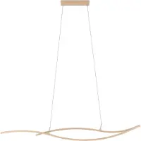 Eglo Suspension LED Grisolia 115 cm - aspect bois