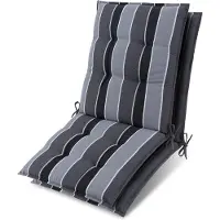 Beautissu Lot de 2 coussins d'appui pour fauteuils bas Sun-NL 100 x 50 x 8 cm, rayures anthracite