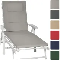 Beautissu Matelas pour chaise longue Loft RL, 200 x 60 x 5 cm, gris clair