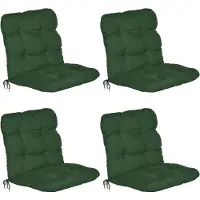Beautissu Lot de 4 coussins pour fauteuils à dossier bas Flair NL, 100 x 50 x 8 cm, vert foncé