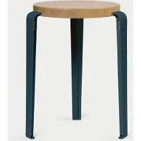TIPTOE Lou Tabouret en bois Midnight Blue | Solid Oak
