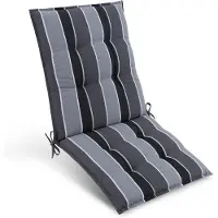 Beautissu Premium Housse pour chaise basse Sun-NL, 100 x 50 cm, rayures anthracite