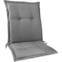 Beautissu Coussin de chaise de jardin Beautiss Premium à dossier bas 105 x 50 x 7 cm, gris clair