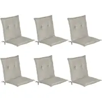 Beautissu Lot de 6 coussins pour dossier bas Loft NL, 100 x 50 x 6 cm, gris clair