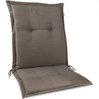 Beautissu Coussin de chaise de jardin Beautiss Premium à dossier bas 105 x 50 x 7 cm, taupe
