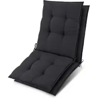 Beautissu Lot de 2 coussins d'appui pour fauteuils bas Sun-NL 100 x 50 x 8 cm, anthracite