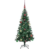 vidaXL Sapin de Noël artificiel pré-éclairé vert 150 cm