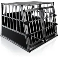 Juskys Boîte de transport pour chiens - - XL - aluminium