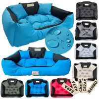 AIO Factory Lit pour chien Lit pour chat Lit pour animal 55 x 45 Blue Blue Kingdog taille S