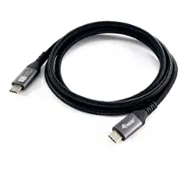 Equip Câble USB 4 Gen 3 C vers C, M/M, 0,5 m, PD3.1 240 W, 8K/60 Hz, 40 Gbps, noir, 0,5 m, USB C, USB C, USB4 Gen 3x2, 40 Gbit/s, noir