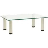 vidaXL Table TV 40x35x17 cm Verre trempé transparent