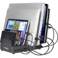 Voltcraft UC-240W01 Stromversorgung 240 W Fast Charge Schwarz Innenbereich USB (240 W, 10 ports), Chargeur USB, Noir