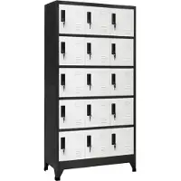 vidaXL Armoire à casiers Anthracite et blanc 90x40x180 cm Acier