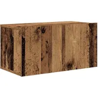 vidaXL Meuble TV 10 pièces Bois ancien 30,5 x 30 x 90 cm Matériau dérivé du bois