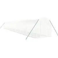 vidaXL Serre avec cadre en acier blanc 36 m² 18x2x2 m