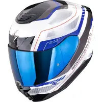 Scorpion Casque Exo-391 Leo, blanc/noir/bleu, taille S (55/56)