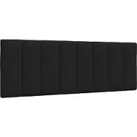 vidaXL Coussin de tête de lit "Hanko" Noir 140 cm Tissu