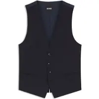 BOSS Gilet Slim en laine vierge à motif logo