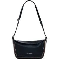 Desigual pour femme. 25SAXP52 Sac noir à détails tressés (OSFA), Casuel, Polyuréthane
