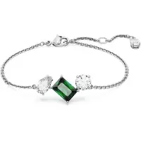 Swarovski Bracelet Mesmera, Tailles Variées, Vert, Métal Rhodié