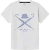 Hackett London Diamond Logo Short Sleeve T-shirt Blanc 7 Years Garçon