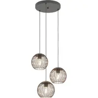 Eglo Suspension Almanzora 3 lumières rondes