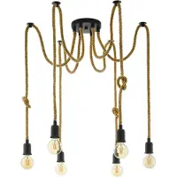 Eglo Lampe en corde Rampside spider 6 lumières