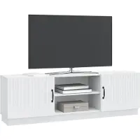 vidaXL Meuble TV blanc 150 x 31 x 47 cm en aggloméré