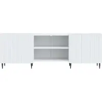 vidaXL Meuble TV blanc 150 x 31 x 52 cm en aggloméré