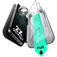 ESR Tempered Glass UltraFit (3 pack) (3 pcs, Apple iPhone 16 Pro, Apple iPhone 17), Téléphone portable : film de protection, Noir