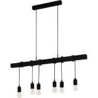 Eglo Lampe suspendue noire Townshend 6 lumières