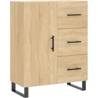 vidaXL Highboard chêne Sonoma 69,5x34x180 cm Matériau dérivé du bois