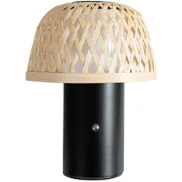 LINDBY Nifelia LED Portable Lampe de Table Dim. CCT Bois/Noir