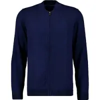 Ragman Vestes en maille 'Baseball' bleu foncé