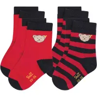 Steiff Chaussettes rouge / noir