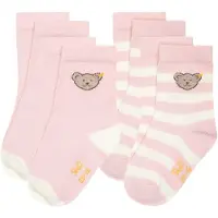 Steiff Chaussettes beige clair / beige foncé / marron / rose pastel