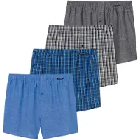 Schiesser Boxers bleu / bleu foncé / gris / gris foncé / noir