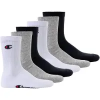 Champion Chaussettes de sport gris chiné / rouge / noir / blanc