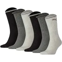 Puma Chaussettes de sport gris / noir / blanc