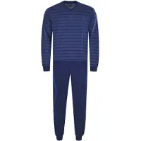 Hajo Pyjama long bleu / bleu foncé