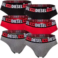 Diesel Slip gris chiné / canneberge / noir / blanc